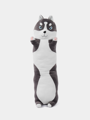 Мягкая игрушка-подушка "Собака Хаски", кот батон, сосика, 50 см, 70 см, 90 см, 110 см