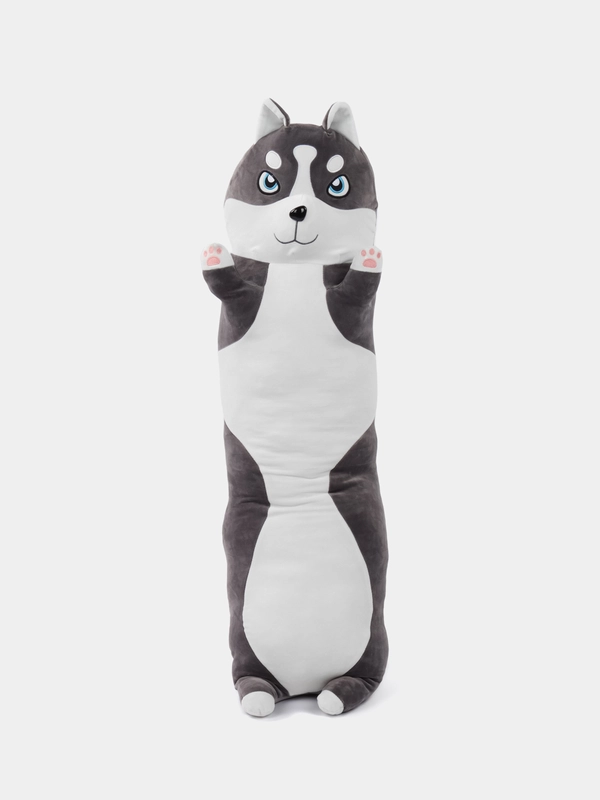 Мягкая игрушка-подушка "Собака Хаски", кот батон, сосика, 50 см, 70 см, 90 см, 110 см