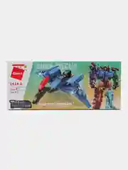 Синий конструктор Qman 1414 робот-трансформер Динобот, 6 в 1, 1 штука