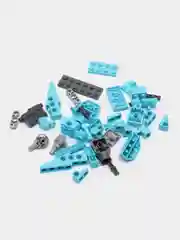 Светло-синий конструктор Qman 1414 робот-трансформер Динобот, 6 в 1, 1 штука