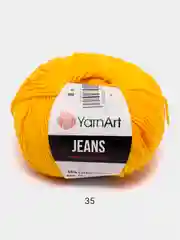 Желтый пряжа YarnArt Jeans 55% Хлопок 45% Акрил 50г 160м ( Часть 2) Ярн Арт Джинс