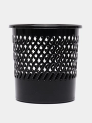 Корзина, урна для бумаг и мусора офисная, Staff Basic, сетчатая, 11 л, черная, 237917