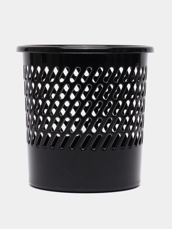 Корзина, урна для бумаг и мусора офисная, Staff Basic, сетчатая, 11 л, черная, 237917