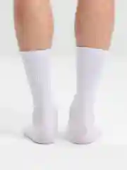 Носки мужские, высокие, белые, однотонные