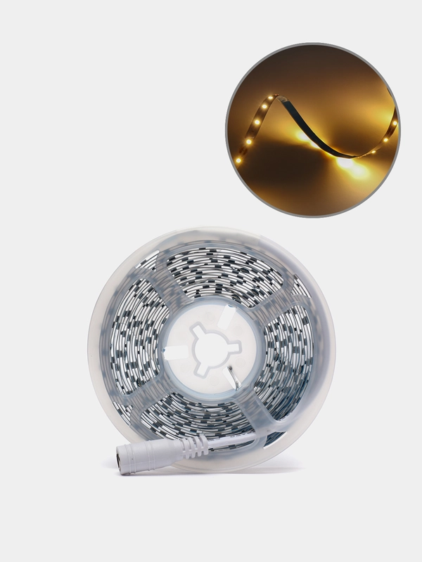 Светодиодная лента LED комплект 12В Apeyron холодная / диодная подсветка / для кухни / 5 метр