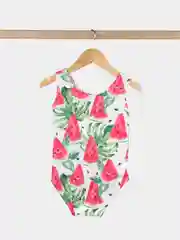 Молочный купальник детский для девочек Ананасы / Арбузы / Цветы