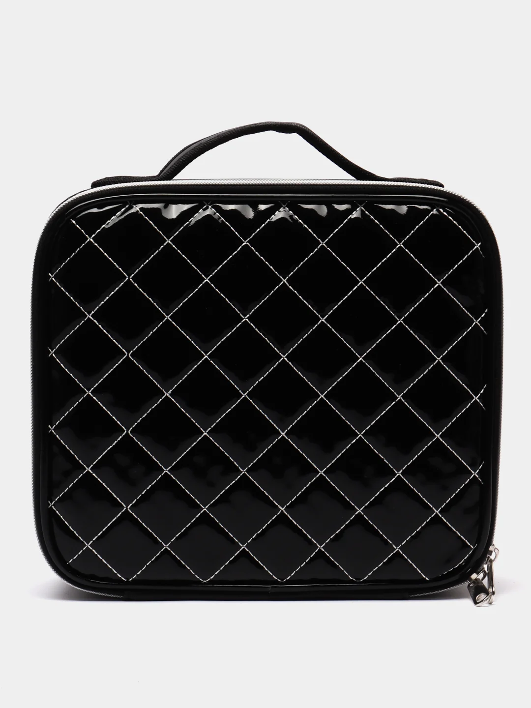 Черный профессиональный кейс визажиста Calmi Diamond Black (размер 25*10*23 см)