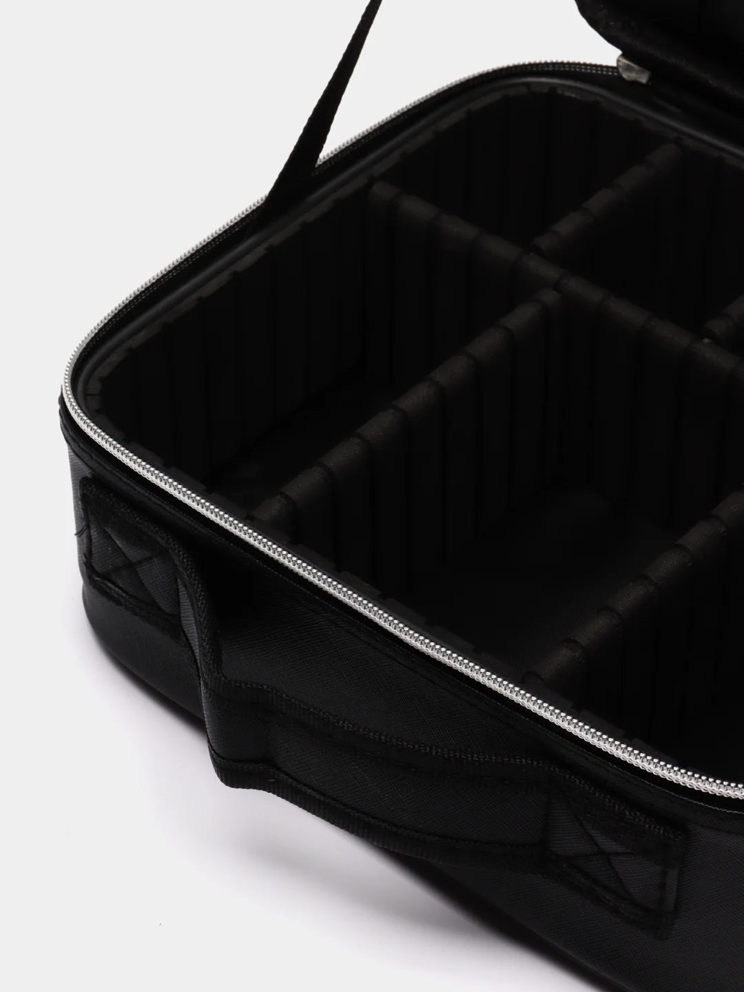 Черный профессиональный кейс визажиста Calmi Diamond Black (размер 25*10*23 см)