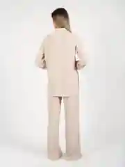Бежевый костюм женский, брючный