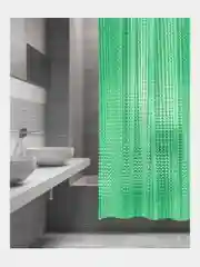 Зеленый bizer Шторка для ванны, 180*200 см, PEVA, с 3D эффектом