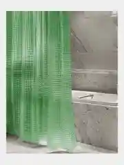 Зеленый bizer Шторка для ванны, 180*200 см, PEVA, с 3D эффектом