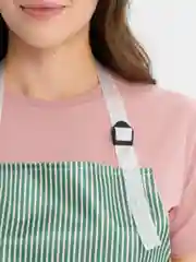 Зеленый фартук кухонный, кармашком