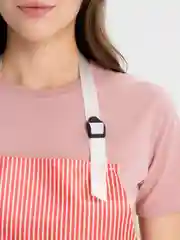 Красный фартук кухонный, кармашком