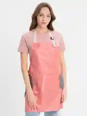Красный фартук кухонный, кармашком