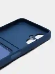 Темно-синий чехол для Tecno Spark 9 Pro / Техно Спарк 9 Про, силиконовый, с карманом для карты