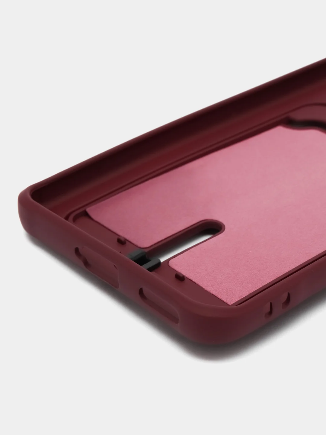 Бордовый чехол для Xiaomi 13 Lite / Сяоми 13 Лайт, силиконовый, с карманом для карты