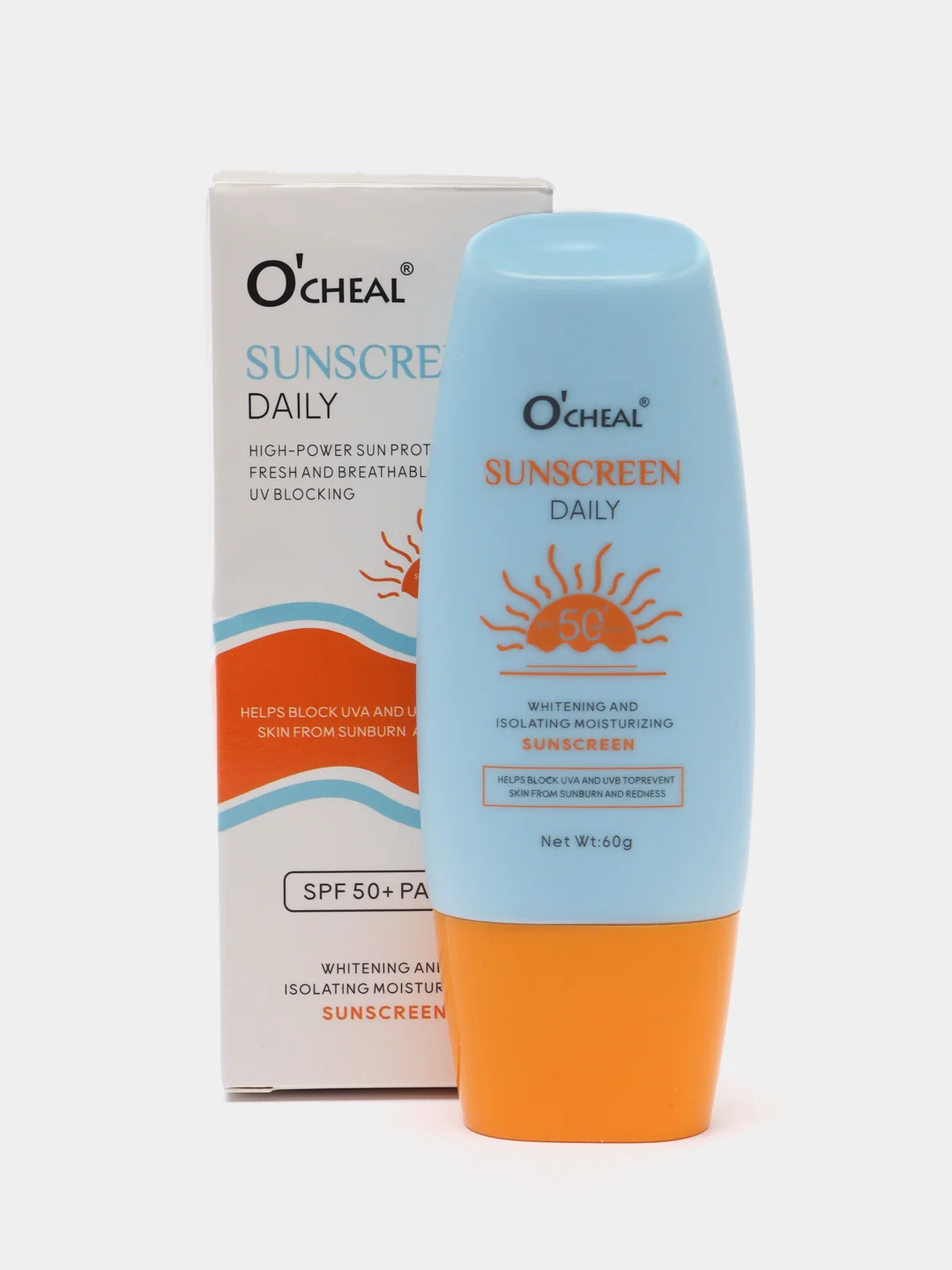 Белый солнцезащитный крем для лица и тела, водостойкий, увлажняющий, SPF 50