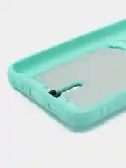 Бирюзовый чехол для Infinix Hot 20i / Инфиникс Хот 20Ай, силиконовый, с карманом для карты