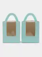 Бирюзовый коробка с прозрачным окном, 2 шт