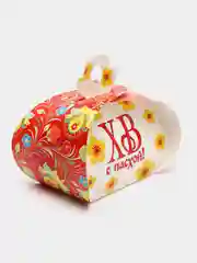 Алый пасхальная коробка для яиц, пасхальный декор, размер коробки 9,9*9,2