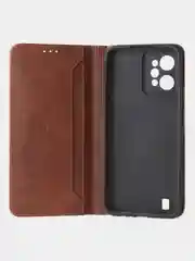 Коричневый чехол-книжка GQ для Realme C31 (4G), из высококачественной искусственной кожи