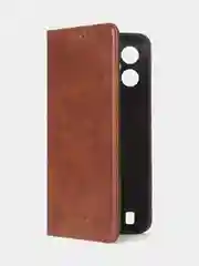 Коричневый чехол-книжка GQ для Realme C31 (4G), из высококачественной искусственной кожи