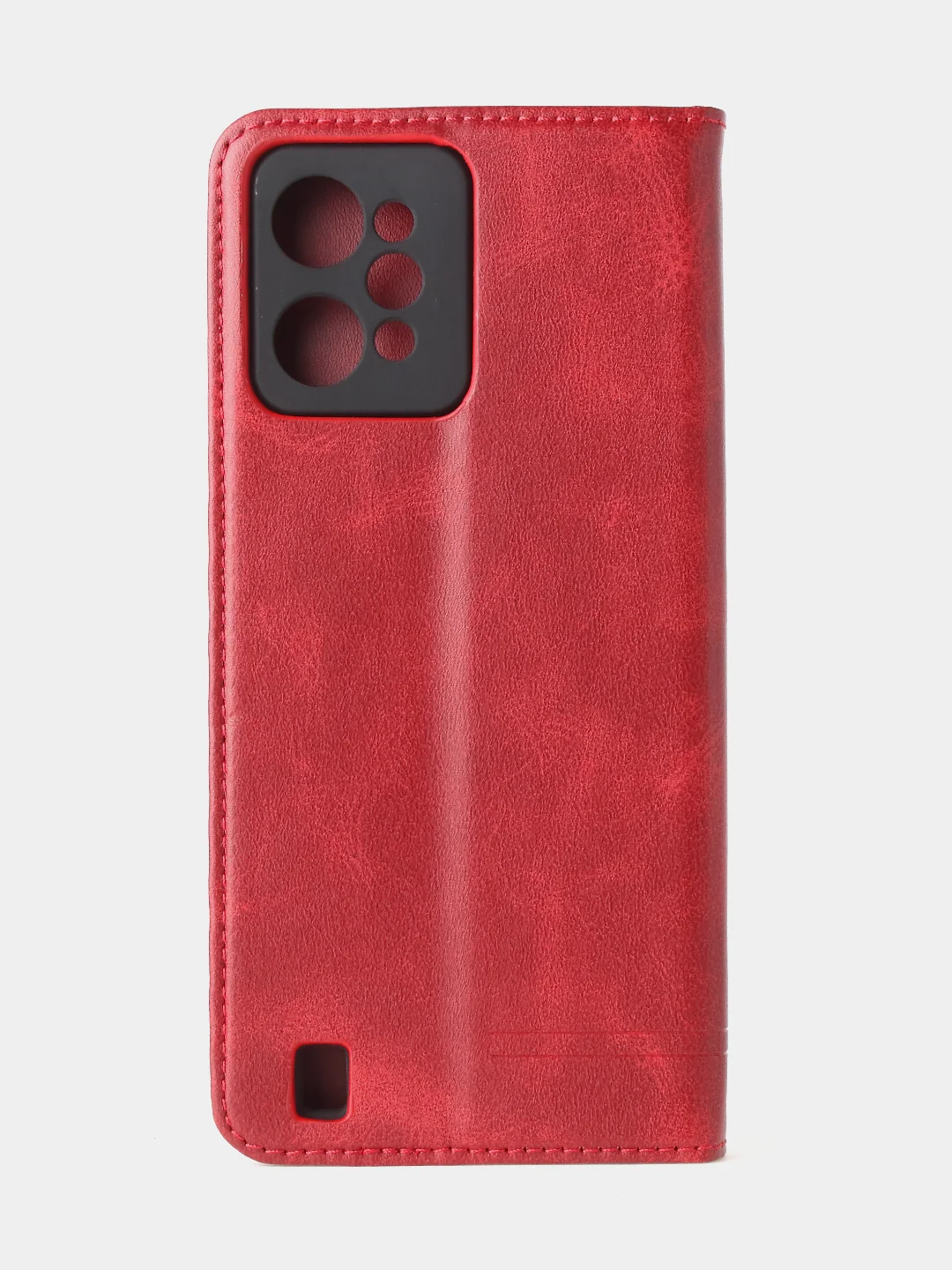 Красный чехол-книжка GQ для Realme C31 (4G), из высококачественной искусственной кожи