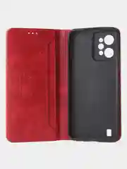 Красный чехол-книжка GQ для Realme C31 (4G), из высококачественной искусственной кожи
