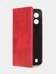 Красный чехол-книжка GQ для Realme C31 (4G), из высококачественной искусственной кожи