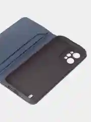 Синий чехол-книжка GQ для Realme C31 (4G), из высококачественной искусственной кожи