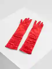 Красный перчатки женские, атласные, карнавальные, свадебные
