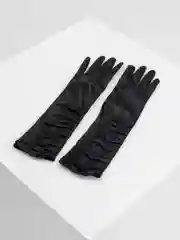 Черный перчатки женские, атласные, карнавальные, свадебные