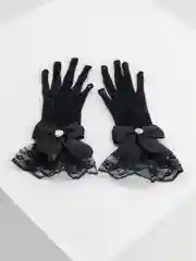 Черный перчатки женские, свадебные