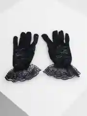 Черный перчатки женские, свадебные, кружевные