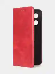 Красный чехол-книжка GQ для Realme C33 (4G) из высококачественной искусственной кожи
