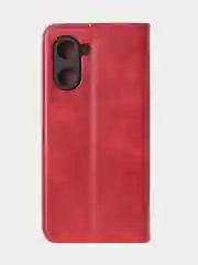 Красный чехол-книжка GQ для Realme C33 (4G) из высококачественной искусственной кожи