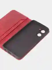 Красный чехол-книжка GQ для Realme C33 (4G) из высококачественной искусственной кожи