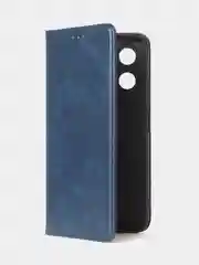 Синий чехол-книжка GQ для Realme C33 (4G) из высококачественной искусственной кожи