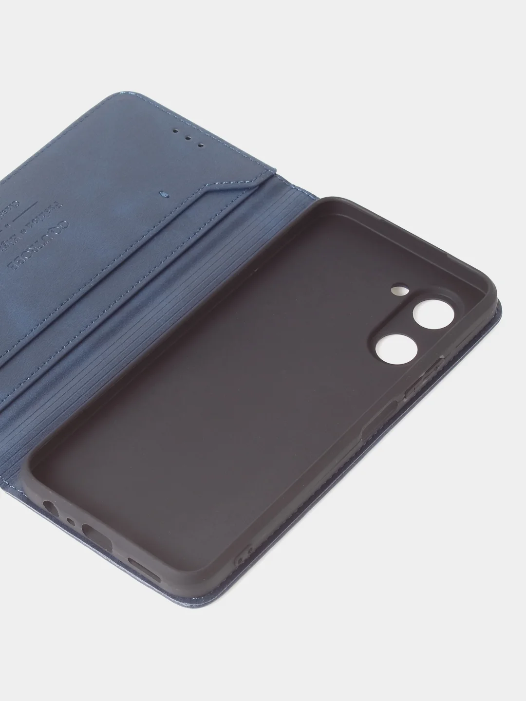 Синий чехол-книжка GQ для Realme C33 (4G) из высококачественной искусственной кожи