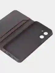 Черный чехол-книжка GQ для Realme C33 (4G) из высококачественной искусственной кожи