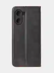Черный чехол-книжка GQ для Realme C33 (4G) из высококачественной искусственной кожи