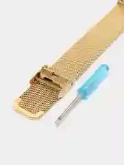 Желтый ремешок для Xiaomi Mi band 3, 4, 5, 6, металлический стальной фитнес браслет