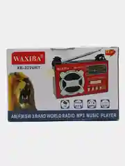 Красный радио с фонарем и mp3 плеером WAXIBA XB-322 AM/FM, USB, SD радиоприемник