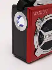 Красный радио с фонарем и mp3 плеером WAXIBA XB-322 AM/FM, USB, SD радиоприемник