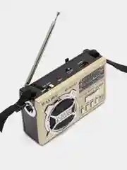 Золотой радио с фонарем и mp3 плеером WAXIBA XB-322 AM/FM, USB, SD радиоприемник
