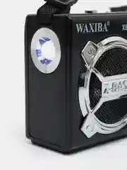 Черный радио с фонарем и mp3 плеером WAXIBA XB-322 AM/FM, USB, SD радиоприемник