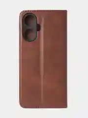 Коричневый чехол-книжка GQ для Realme C55 из высококачественной искусственной кожи