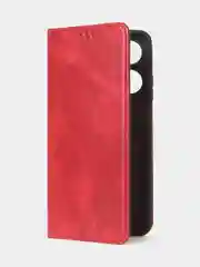Красный чехол-книжка GQ для Realme C55 из высококачественной искусственной кожи