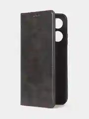 Черный чехол-книжка GQ для Realme C55 из высококачественной искусственной кожи