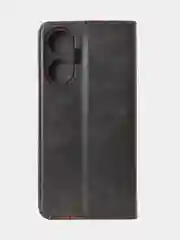 Черный чехол-книжка GQ для Realme C55 из высококачественной искусственной кожи